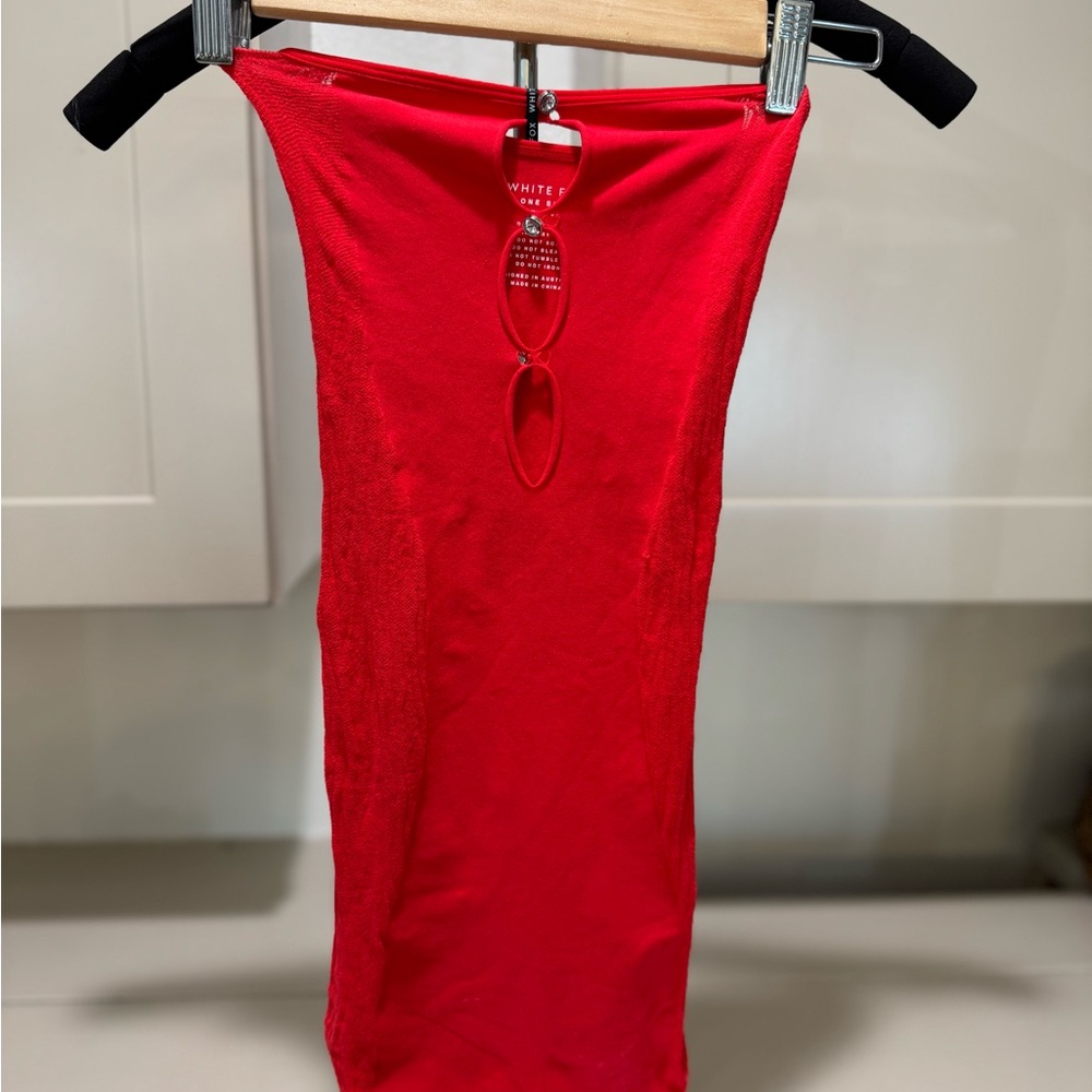 White Fox Boutique Red Strapless Dress